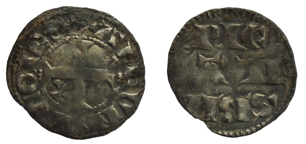 Alphonse de France - Denier de type Poitevin monnaies europe medievale feodales alphonse de france denier de type poitevin