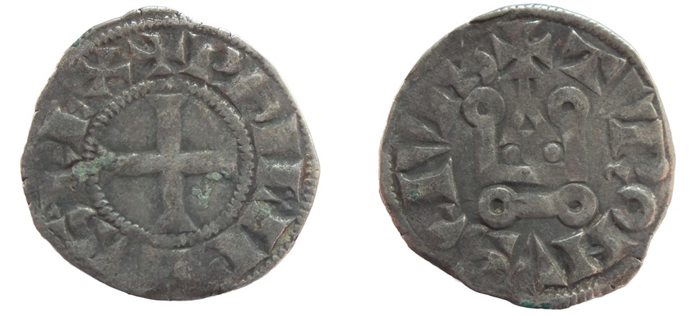 monnaies europe medievale france royales philippe iv denier tournois a o rond l bidente