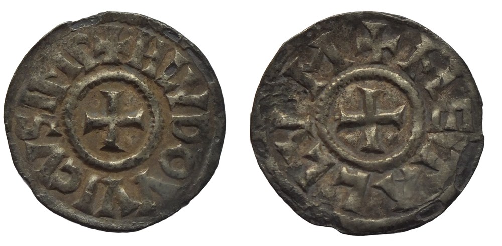 Louis le Pieux - Denier de Melle monnaies europe medievale a france carolingiennes louis le pieux denier de melle