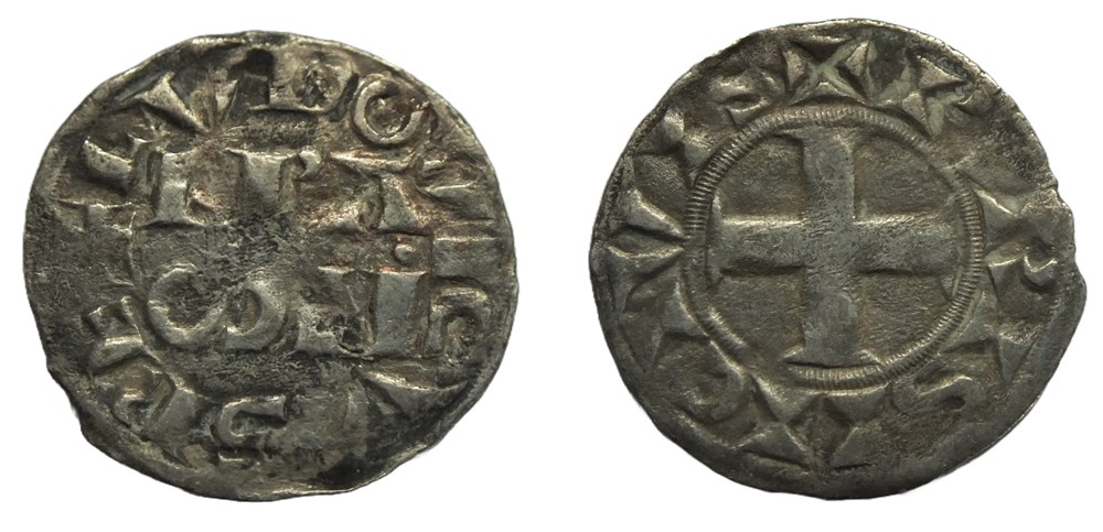 Louis VII - Denier parisis 4ème type monnaies europe medievale france royales louis vii denier parisis 4eme type
