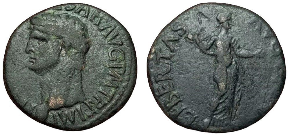 monnaies antiques romaines imperiales republicaines claude as libertas variete