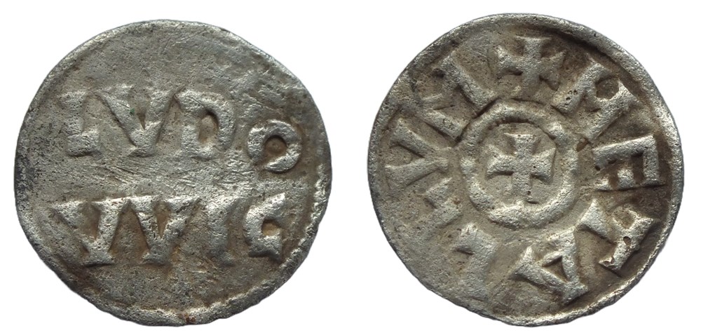monnaies europe medievale a france carolingiennes louis le pieux obole de melle