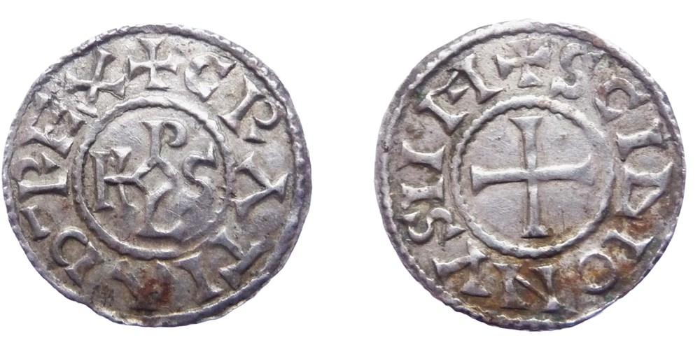Charles le Chauve - Denier de St Denis monnaies europe medievale france carolingiennes charles le chauve denier de st denis