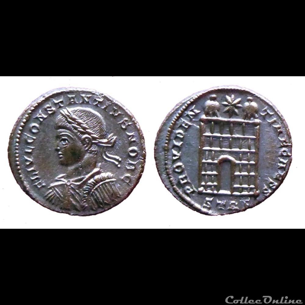 Constantius Ii Caesar Ae Follis Reduit Providentiae Caess Trier