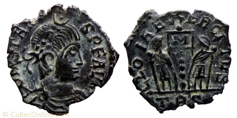 Constans - Imitation - AE Follis réduit - Trier monnaies antiques romaines imperiales et republicaines constans imitation ae follis reduit trier