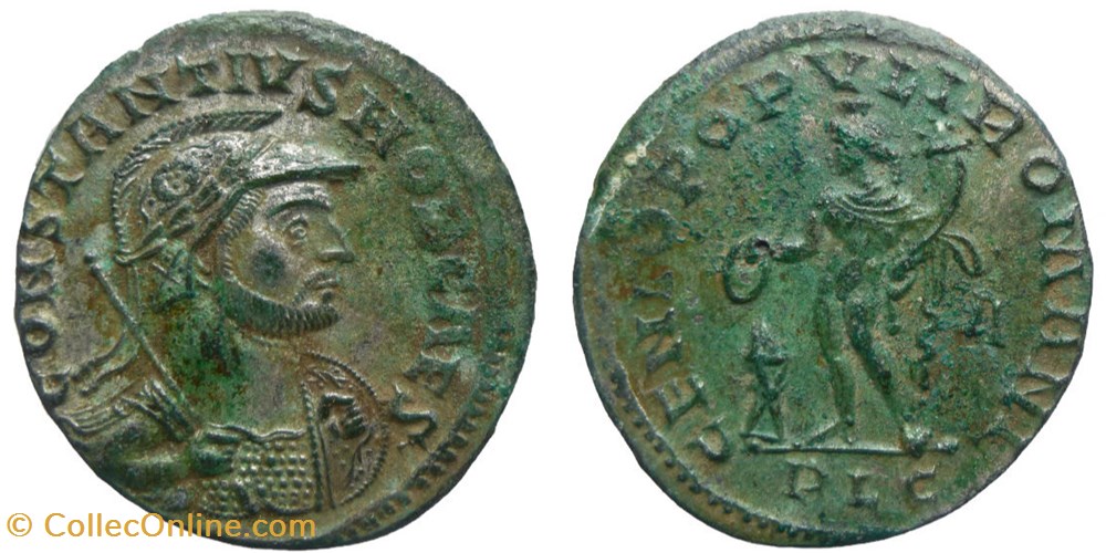 Constantius I - Follis - Lyon monnaies antiques av jc ap romaines republicaines imperiales constantius i follis lyon