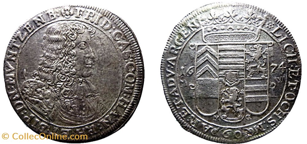 monnaies france feodales hanau lichtenberg florin1674