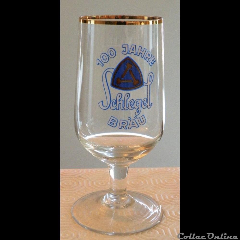 SCHLEGEL 100 JAHRE bistrot alimentation verre biere schlegel 100 jahre