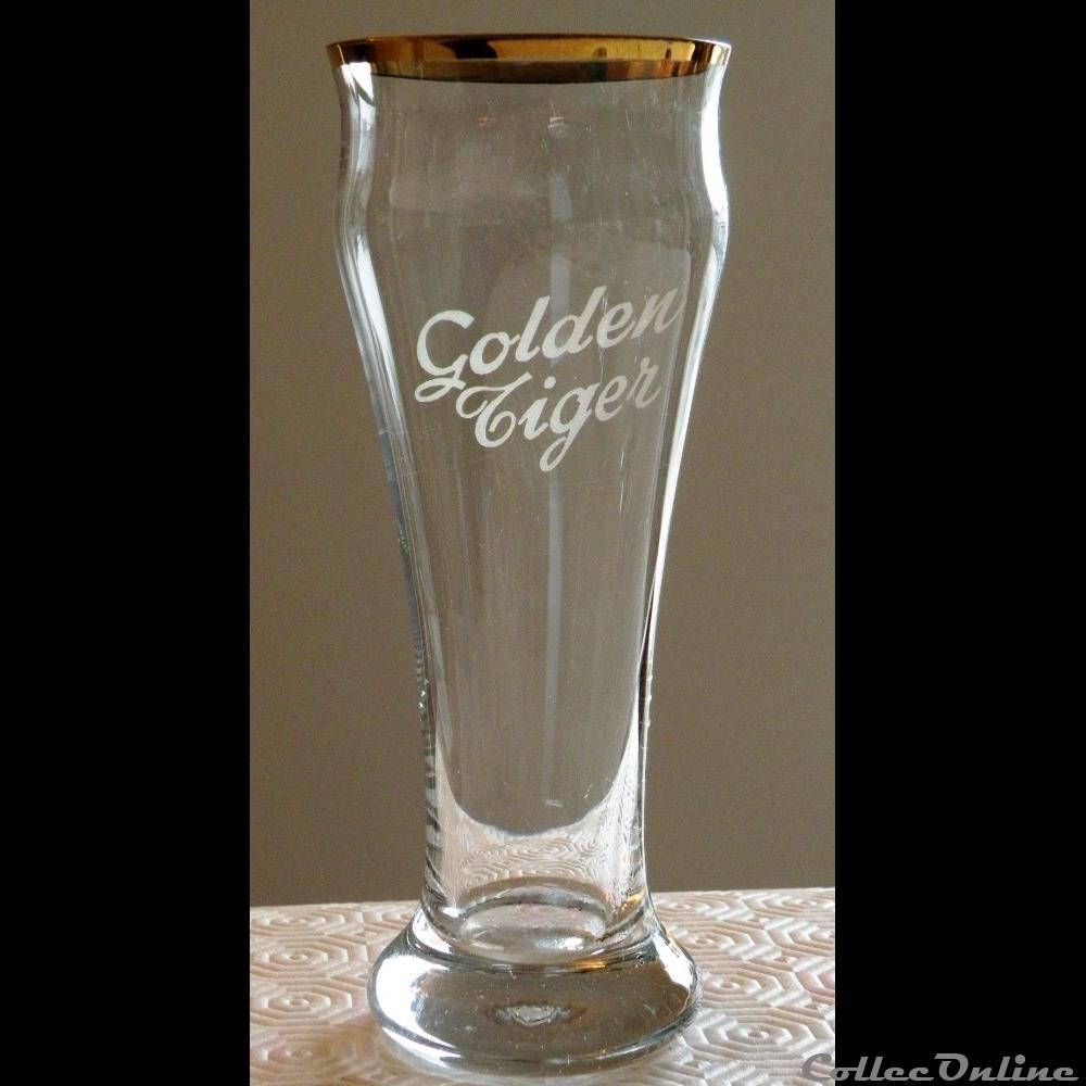 GOLDEN TIGER bistrot alimentation verre biere golden tiger