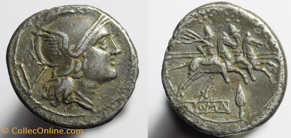 coins antique to republican imperial upright spear quinarius roman republic crawford 83 3