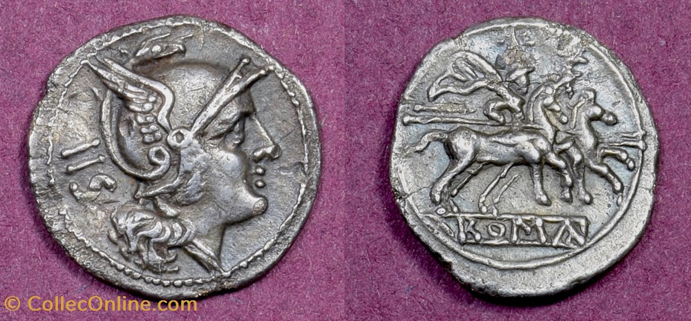 RRC 44/7 Group 2 (var) "Dot" Variety (no dot) Anonymous Quinarius, coins ancient to romans imperial and republican rrc 44 7 group 2 var dot variety no dot anonymous quinarius