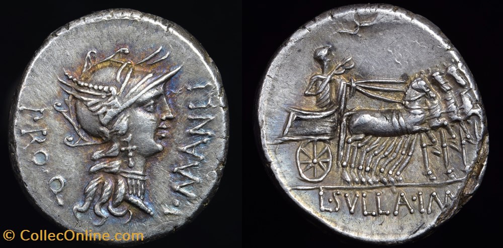 L. Sulla/L. Manlius Torquatus Denarius RRC 367/5 coins antique b roman republican imperial l sulla l manlius torquatus denarius rrc 367 5