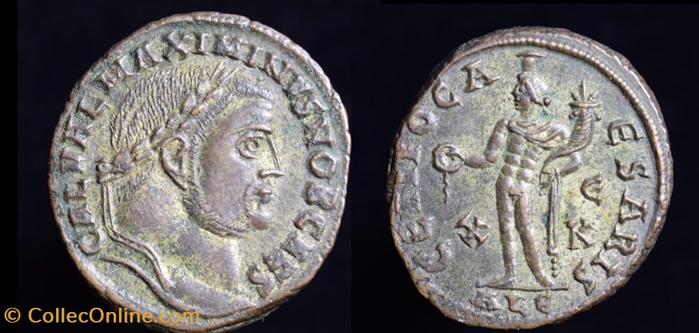 308 CE, Maximinus, GENIO CAESARIS, Alexandria mint coins ancient to romans imperial republican 308 ce maximinus genio caesaris alexandria mint