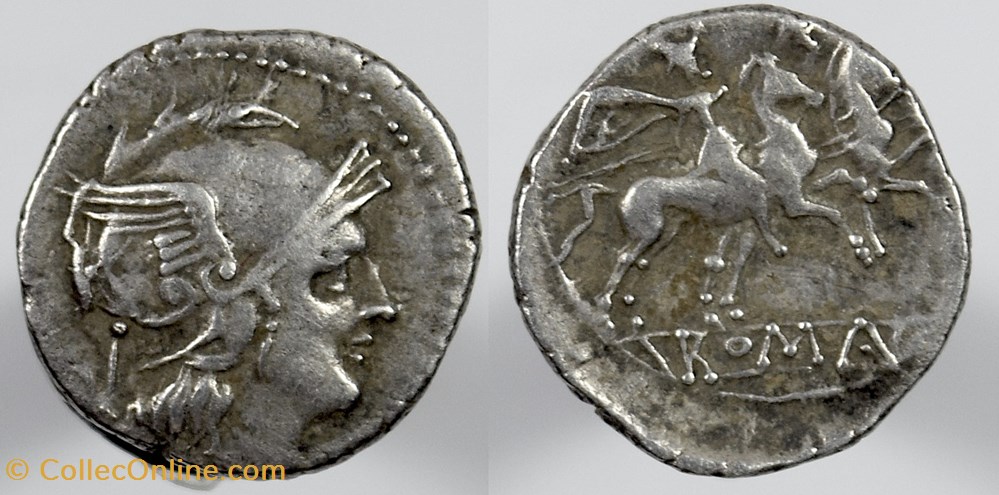 Quinarius 47a, Not in Crawford coins antique b to roman republicain imperial quinarius 47a not in crawford