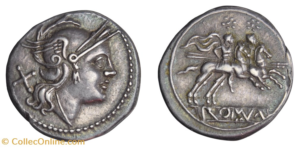 RRC 44/5 group 3 Anonymous Denarius coins ancient to romans imperial and republican rrc 44 5 group 3 anonymous denarius
