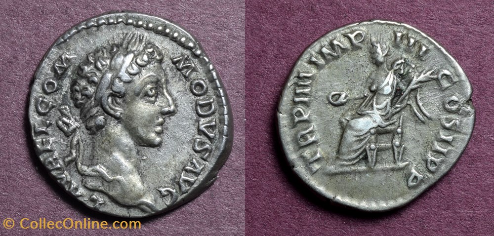 Commodus RIC 666, Denarius coins antique b to roman republican imperial commodus ric 666 denarius