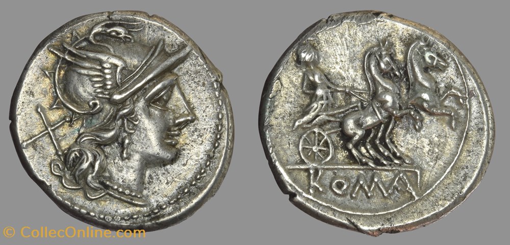 coins ancient to romans imperial and republican rrc 158 1 anonymous denarius luna in biga