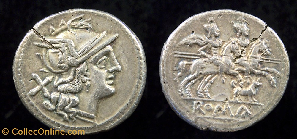 Dog series - Denarius, Crawford 122/2 coins ancient b to roman republican imperial dog series denarius crawford 122 2