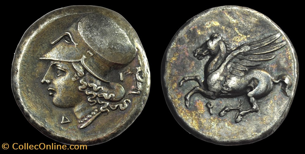 Corinth - Stater - Calciati 455/1 coins antique b to greek corinth stater calciati 455 1