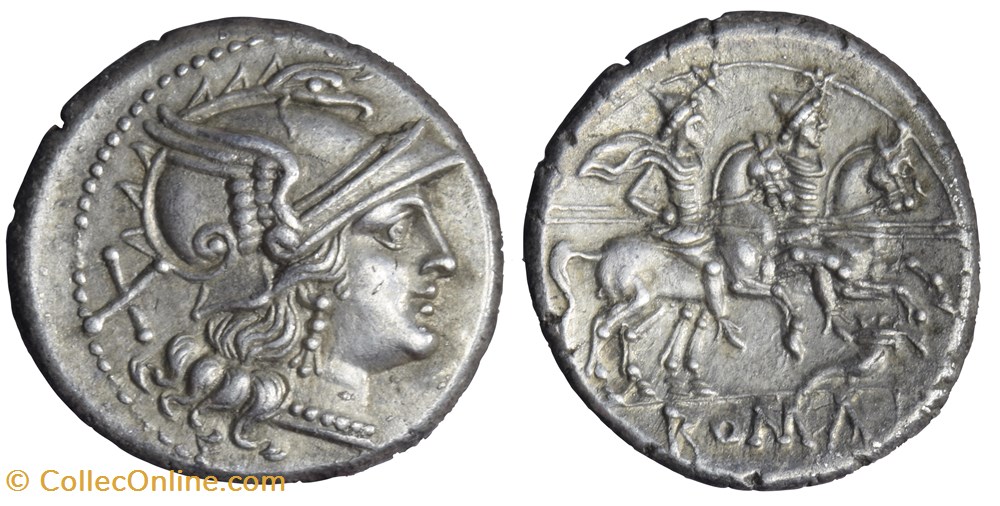 Cornucopia series denarius. RRC 58/2 coins ancient b to roman republican imperial cornucopia series denarius rrc 58 2