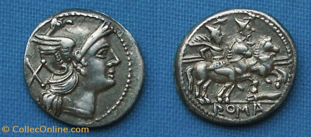 Knife series- Denarius, Crawford 109/1 coins antique b to roman republican imperial knife series denarius crawford 109 1
