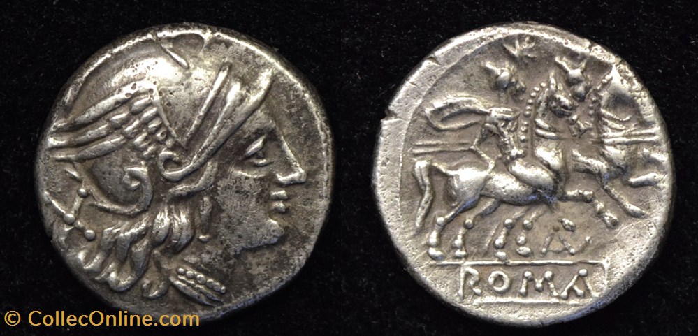 AL Monogram - Denarius, Crawford 111/1 coins antique b to roman republican imperial al monogram denarius crawford 111 1