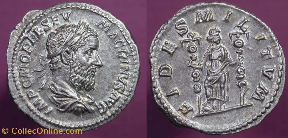Macrinus denarius - RIC 67 coins antique b to roman republican imperial macrinus denarius ric 67