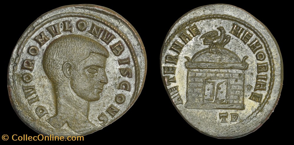 309 CE, Divus Romulus (Died 309 AD), Ostia mint coins ancient to romans imperial and republican 309 ce divus romulus died 309 ad ostia mint