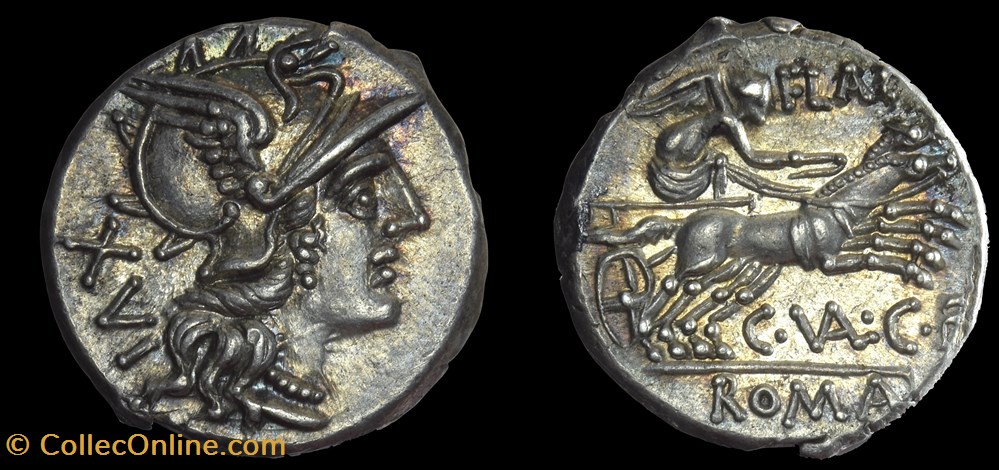 C. VALERIUS FLACCUS XVI - Denarius, RRC 228/1 coins ancient to romans imperial and republican c valerius flaccus xvi denarius rrc 228 1