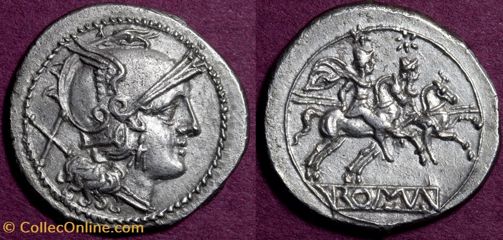 RRC 44/5 group 2, Dot Variety (no dot) Anonymous Denarius coins ancient to romans imperial and republican rrc 44 5 group 2 dot variety no dot anonymous denarius