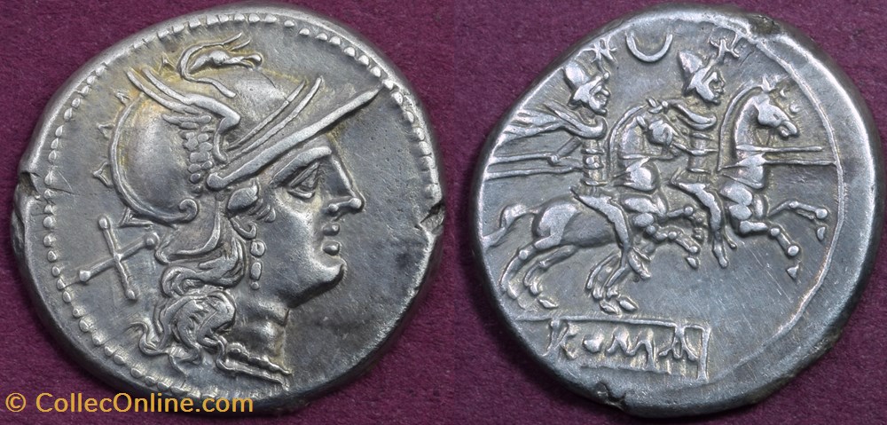 Crescent (Later) - Denarius, RRC 137/1 coins ancient b to roman republican imperial crescent later denarius rrc 137 1