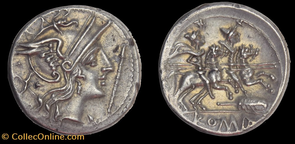 coins antique b to roman republican imperial staff and feather series denarius crawford 130 1a