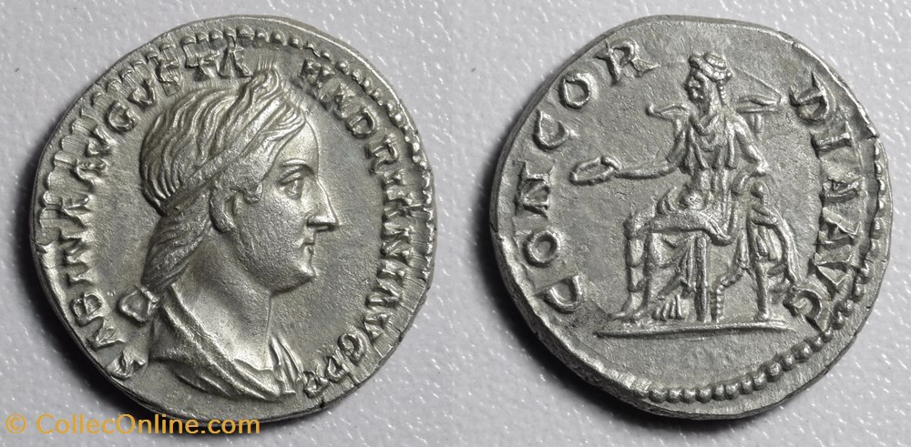 coins antique to roman republican imperial sabina denarius concordia ric 398