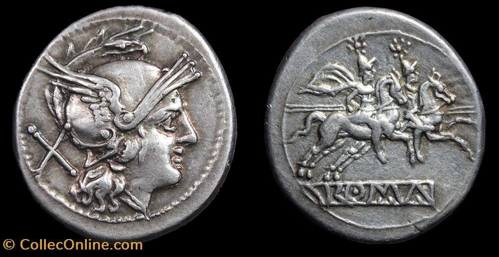 RRC 44/5 group 2 Anonymous Denarius coins ancient to romans imperial and republican rrc 44 5 group 2 anonymous denarius