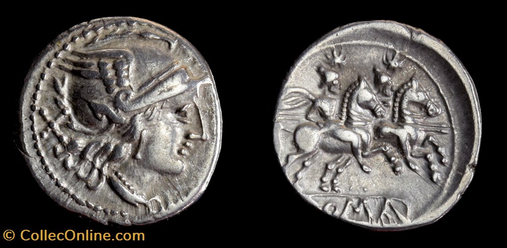 Denarius RRC 111/1 var. (unlisted as anonymous) coins antique b to roman republican imperial denarius rrc 111 1 var unlisted as anonymous