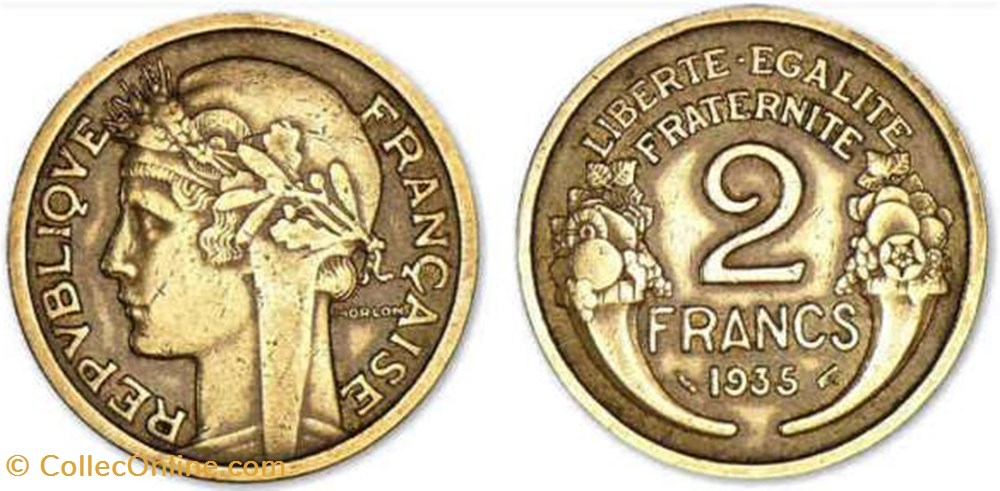 2 Francs MORLON - 1935 monnaies france modernes 2 francs morlon 1935
