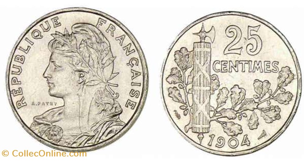25 Centimes PATEY - 1904 monnaies france modernes 25 centimes patey 1904