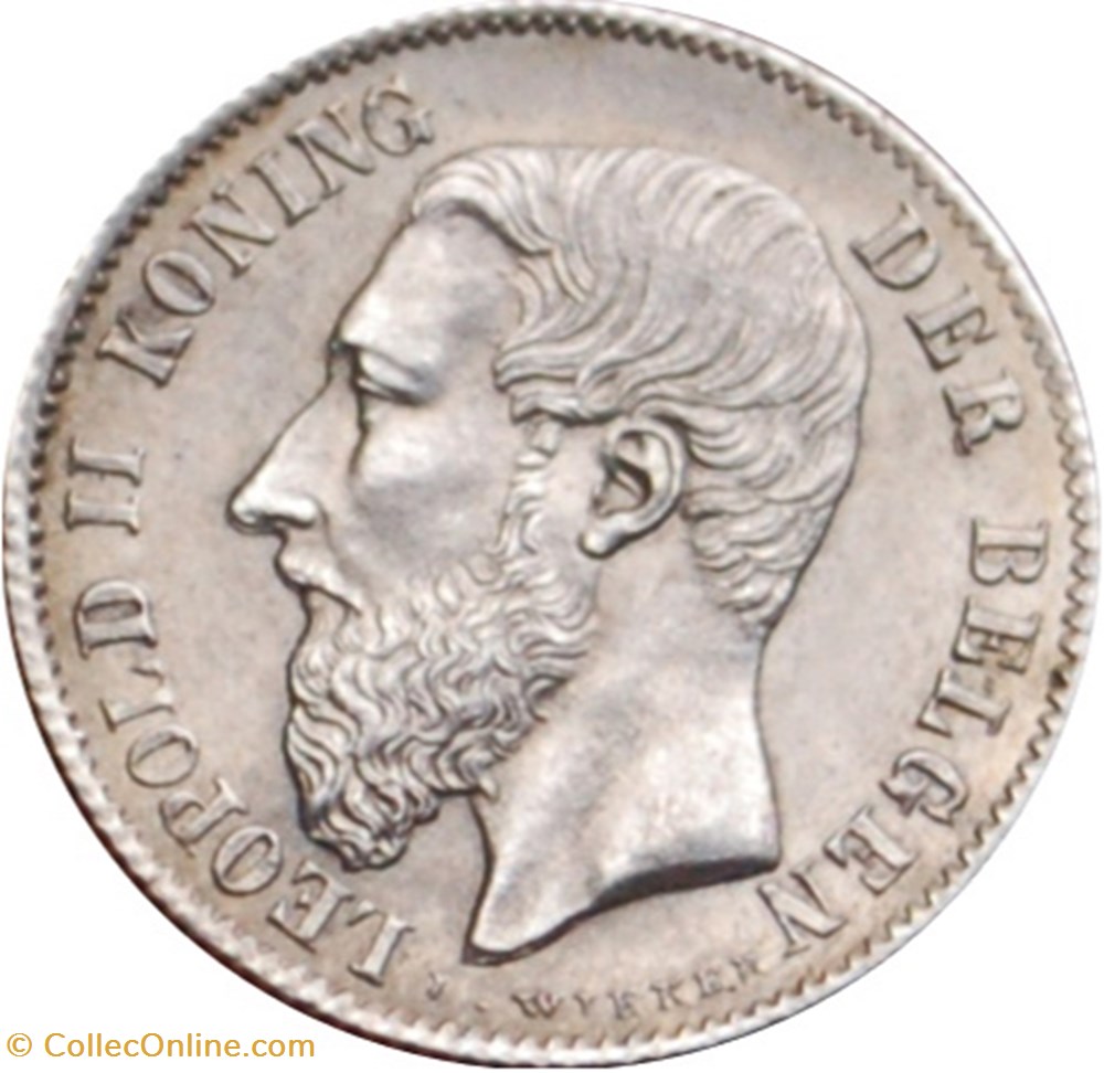 50 centimes - Léopold II - type Wiener Légende néerlandaise monnaies monde belgique 50 centimes leopold ii type wiener legende neerlandaise