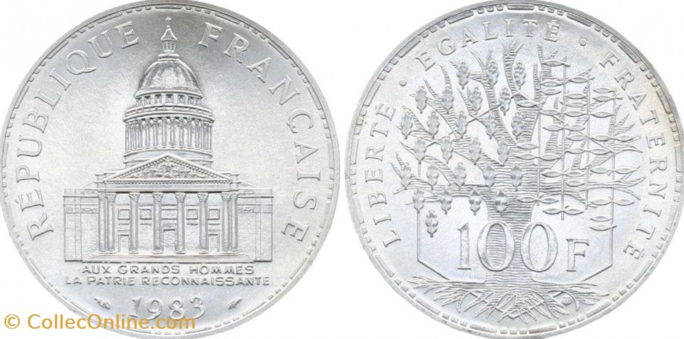 100 Francs PANTHÉON - 1983 monnaies france modernes 100 francs pantheon 1983