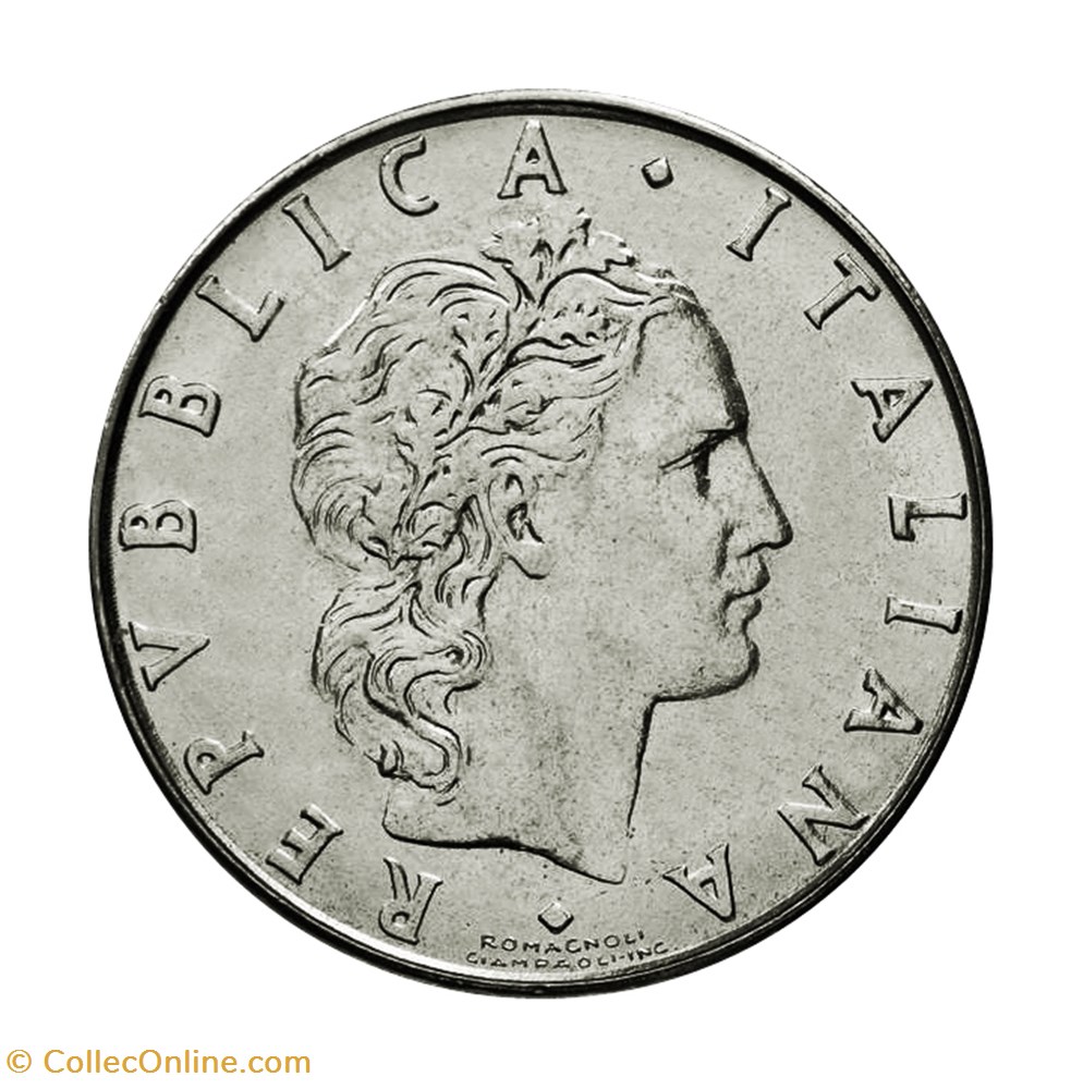 50 lires grand module - 1965 monnaies monde italie 50 lires grand module 1965