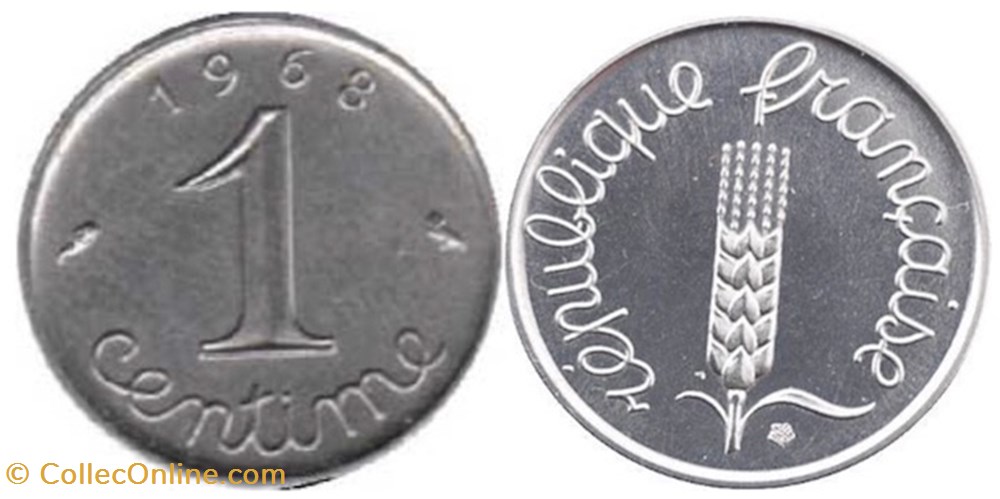monnaies france a modernes 1 centime epi 1968