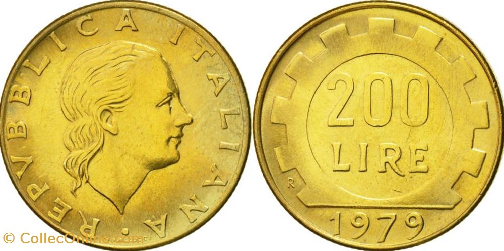 200 Lire VALLUCCI - 1979 monnaies monde italie 200 lire vallucci 1979