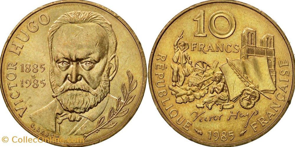 10 Francs VICTOR HUGO - 1985 monnaies france modernes 10 francs victor hugo 1985