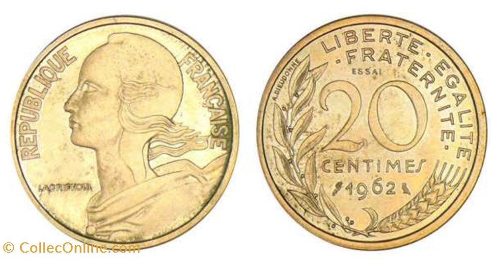 20 Centimes MARIANNE - 1962 monnaies france modernes 20 centimes marianne 1962