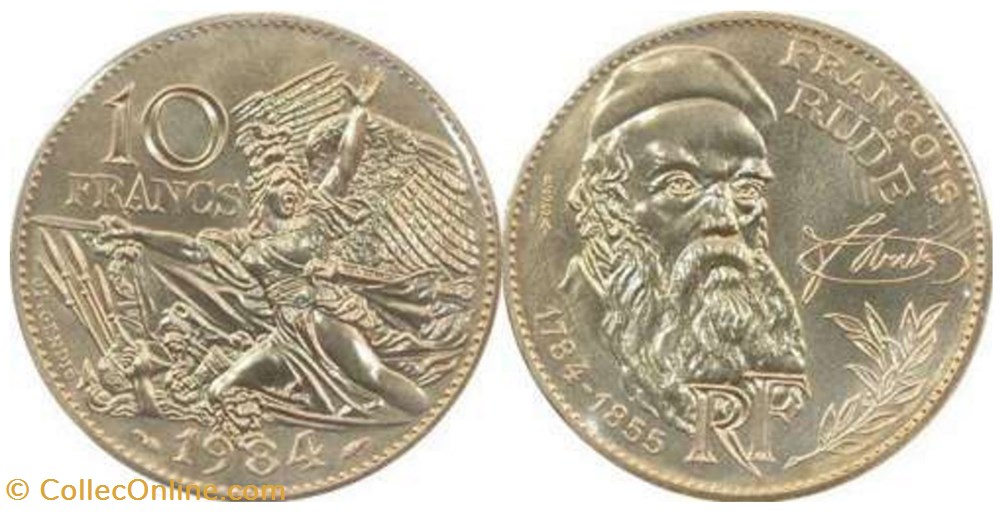 10 Francs FRANCOIS RUDE - 1984 monnaies france modernes 10 francs francois rude 1984