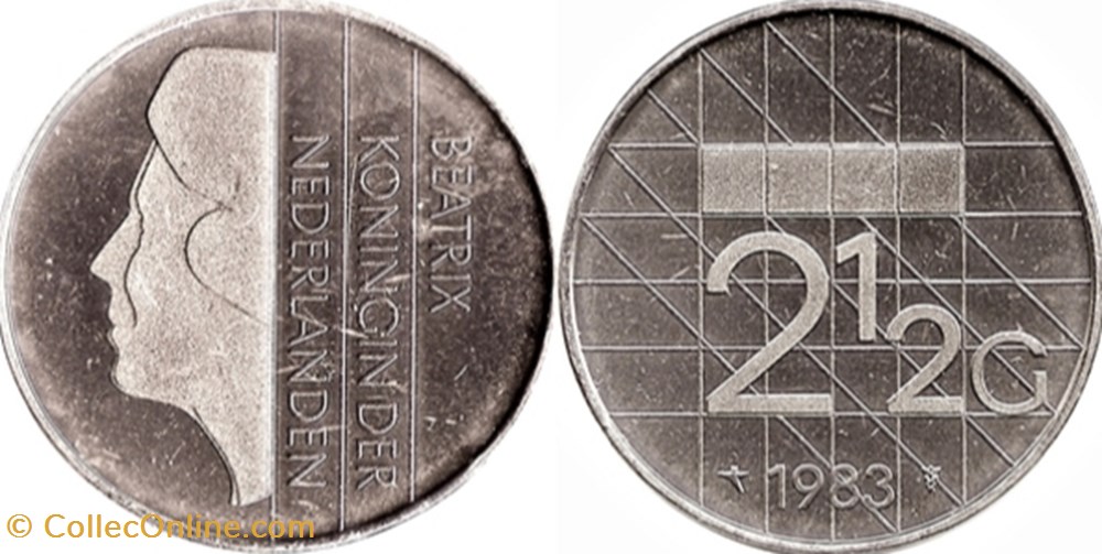 2½ florins Béatrix monnaies monde pays bas 2 florins beatrix