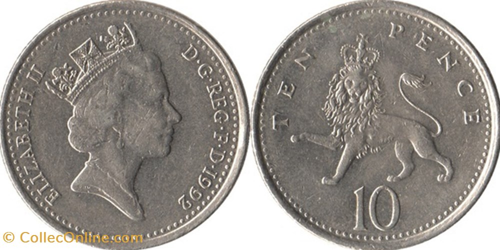10 pence Elizabeth II 3e effigie, grand module, cupronickel monnaies monde royaume uni 10 pence elizabeth ii 3e effigie grand module cupronickel