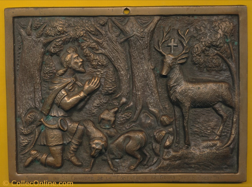 patrimoine religieux objet culte souvenir plaque de confrerie
