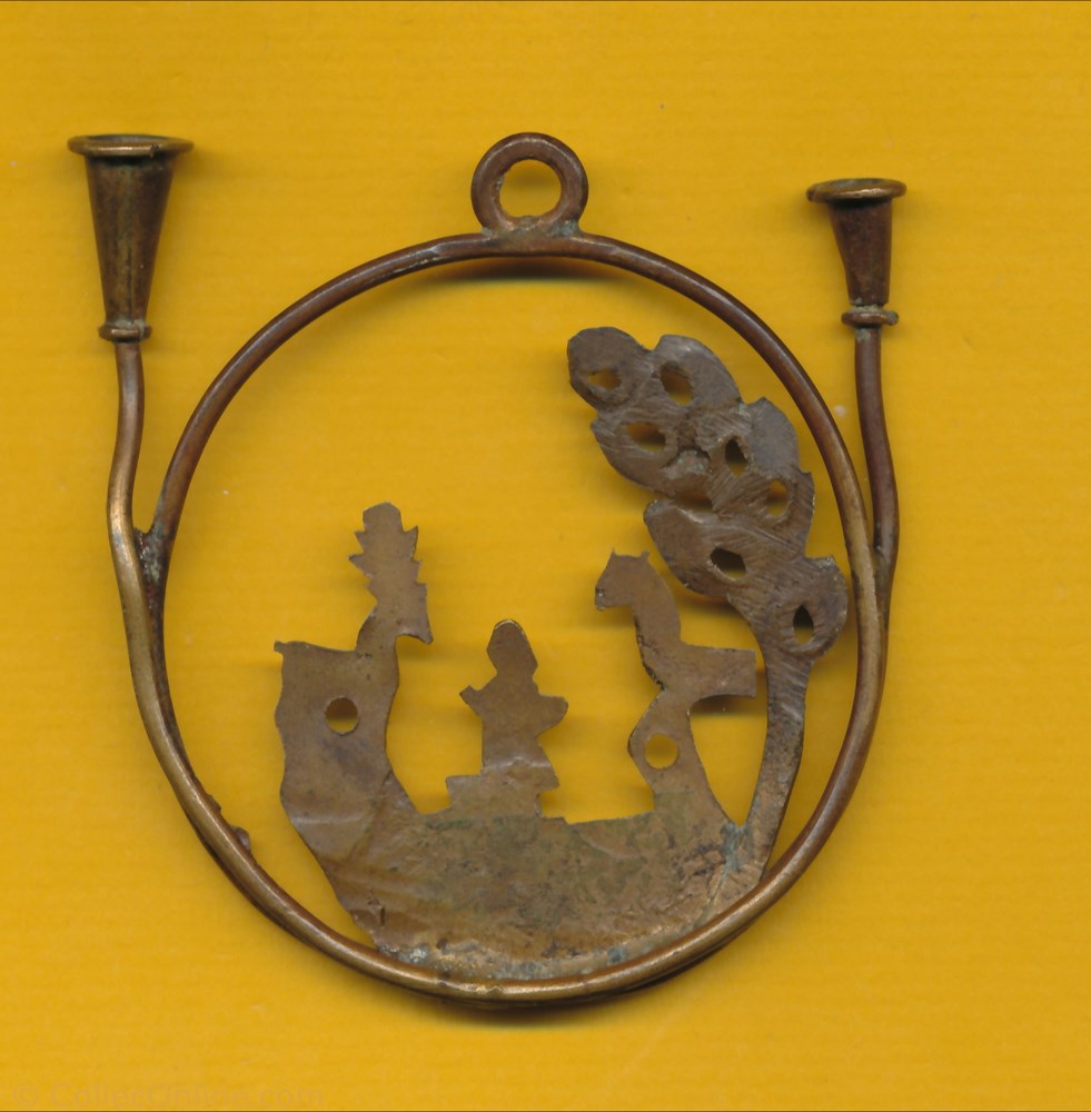 patrimoine religieux objet culte souvenir medaille cornet de st hubert