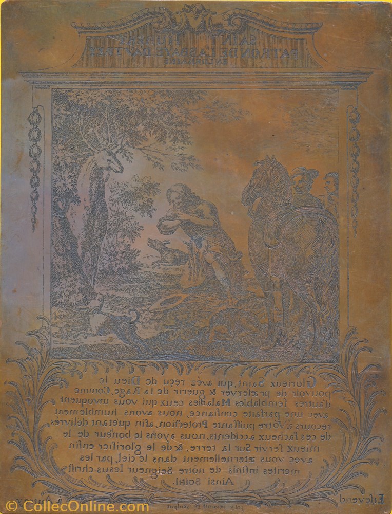 patrimoine religieux objet culte souvenir plaque impression pour image de confrerie